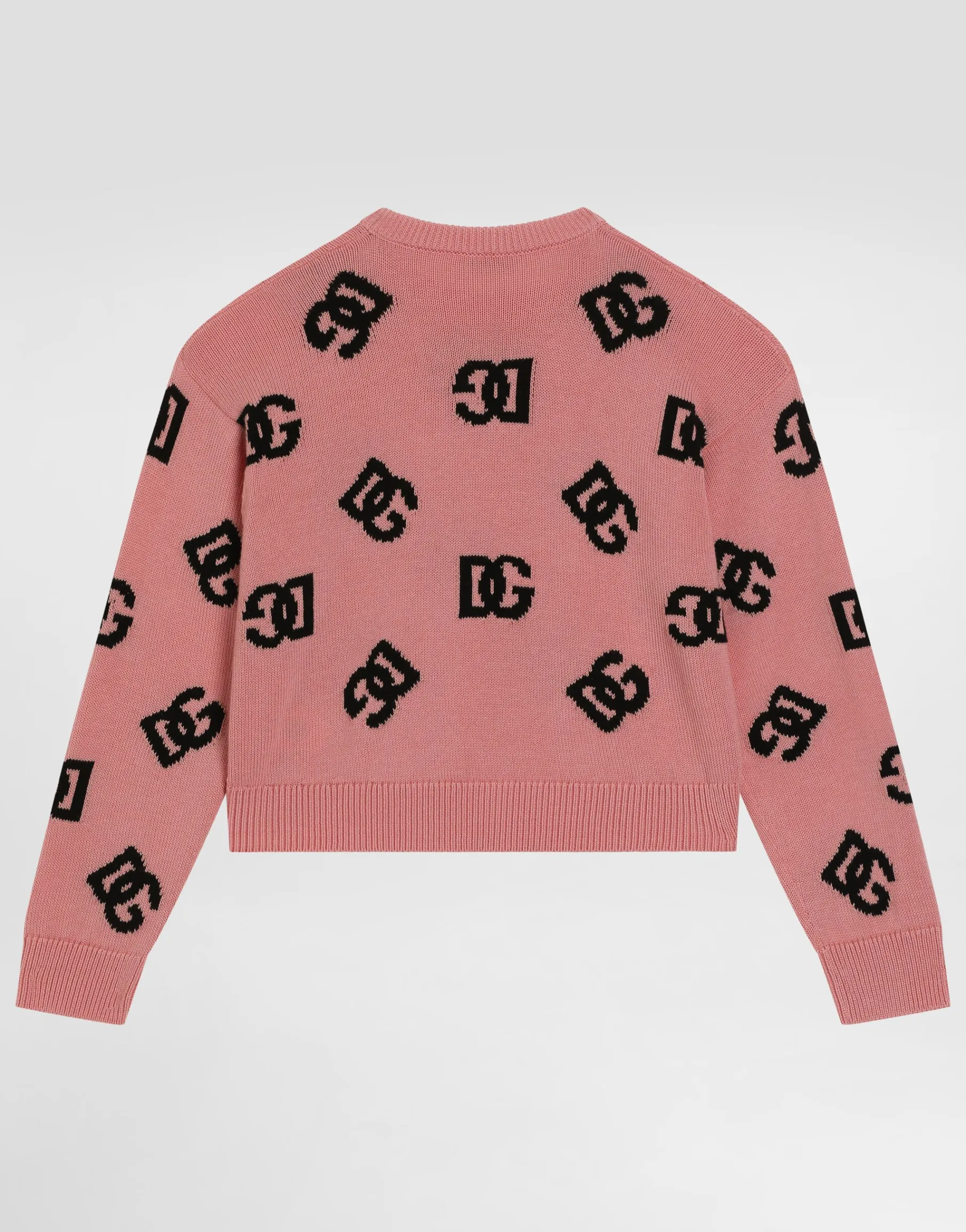 Plaint-knit pullover with DG logo