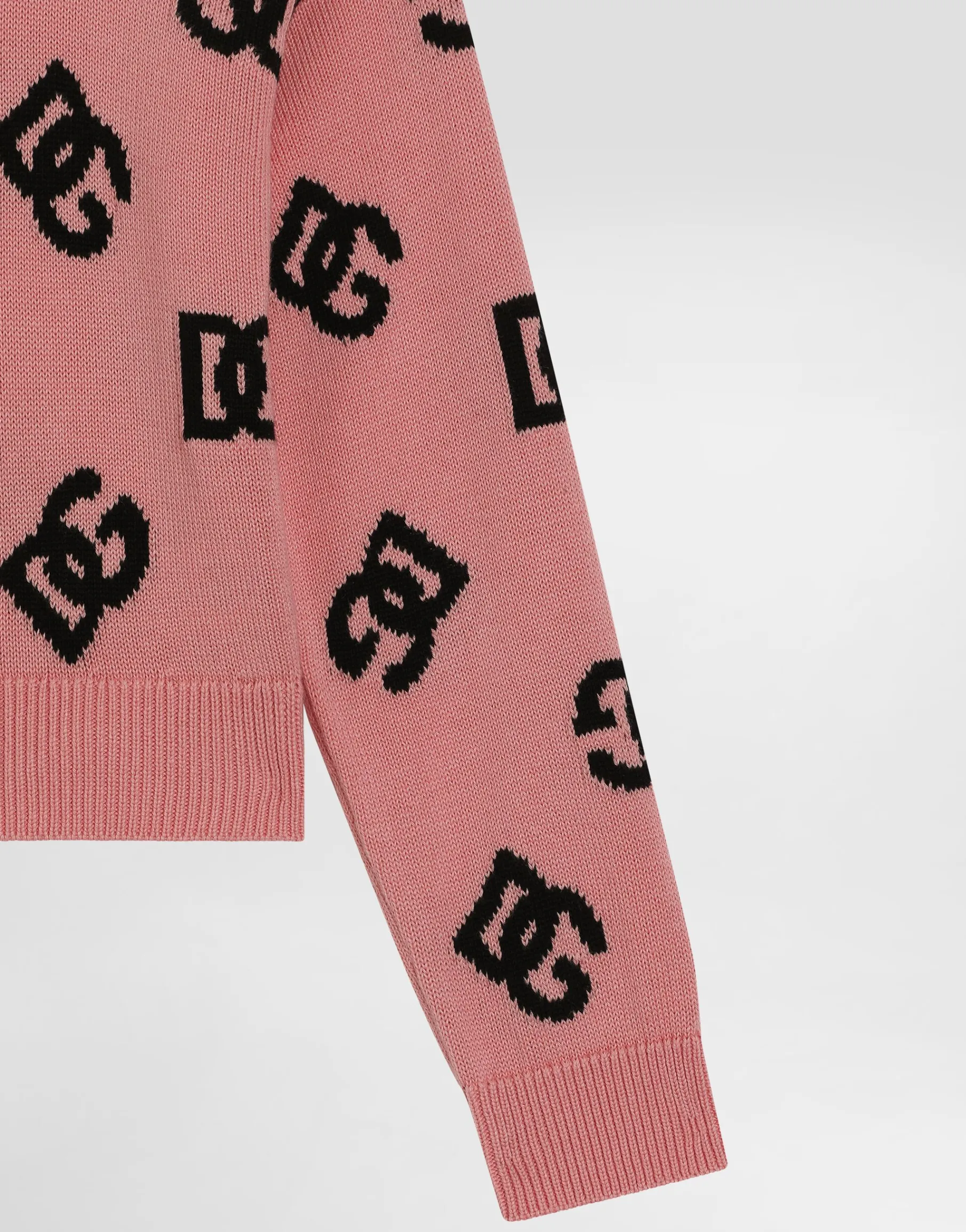 Plaint-knit pullover with DG logo