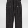 5-pocket denim jeans with branded tag