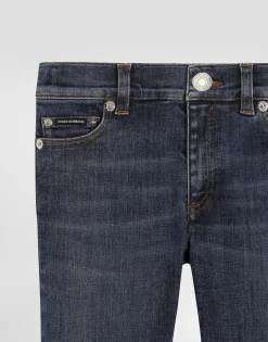 5-pocket denim jeans with DG logo