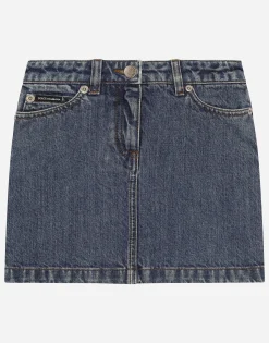 5-pocket denim miniskirt