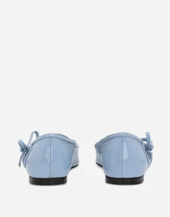 Polished calfskin ballet flats