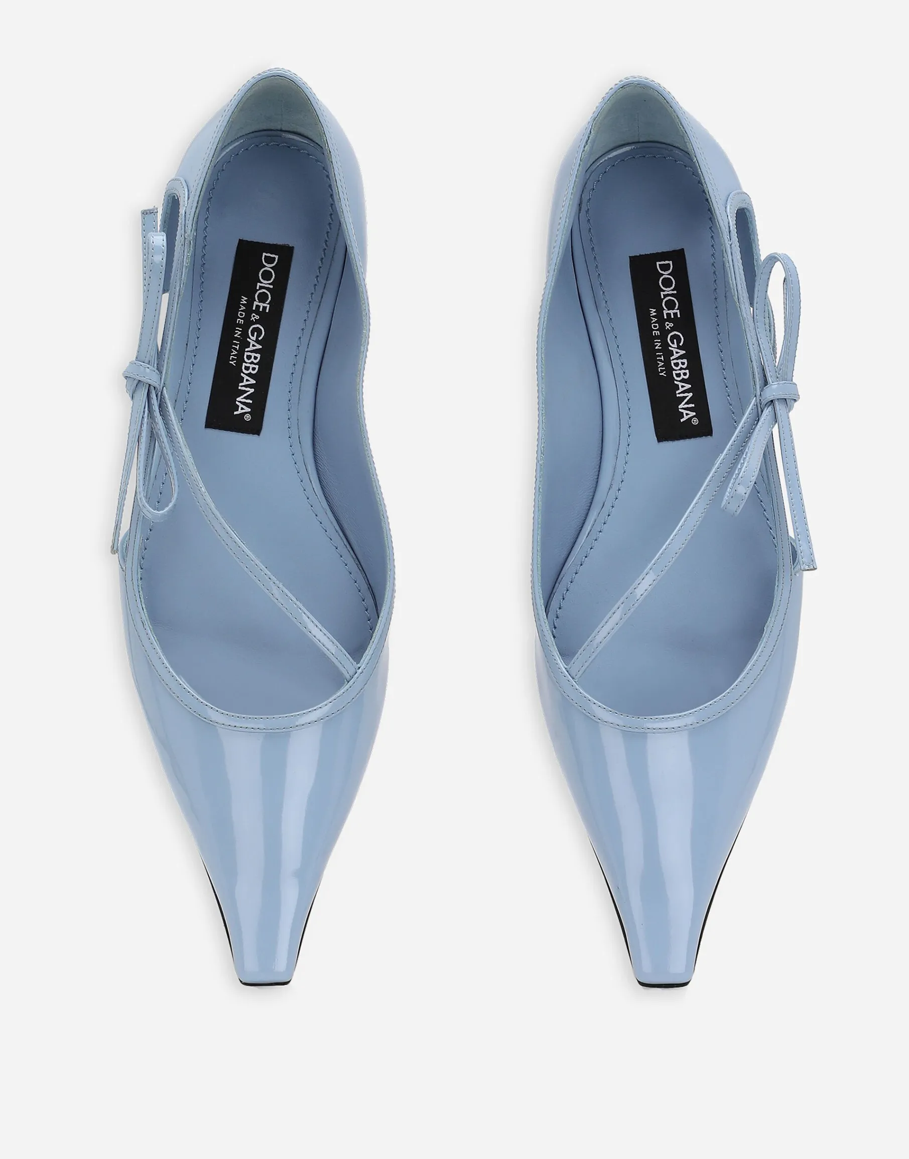 Polished calfskin ballet flats