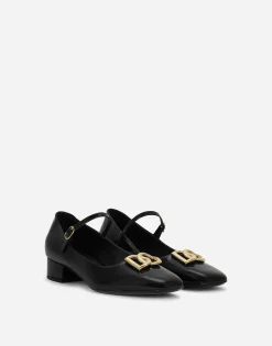 Polished calfskin Mary Janes