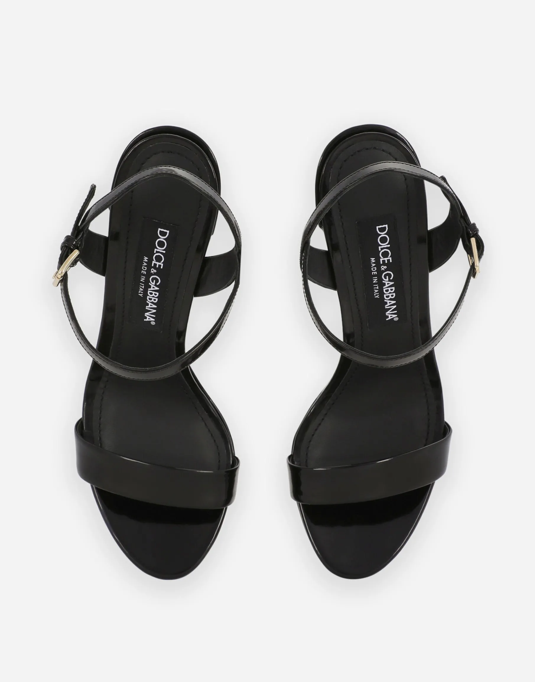 Polished calfskin platform sandals