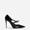 Polished calfskin pumps