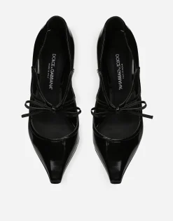 Polished calfskin pumps