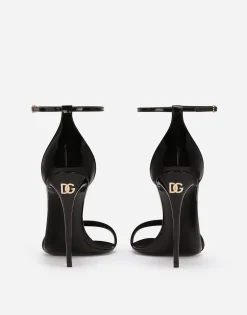 Polished calfskin sandals