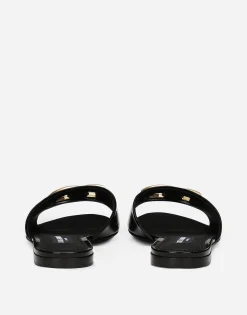 Polished calfskin sliders
