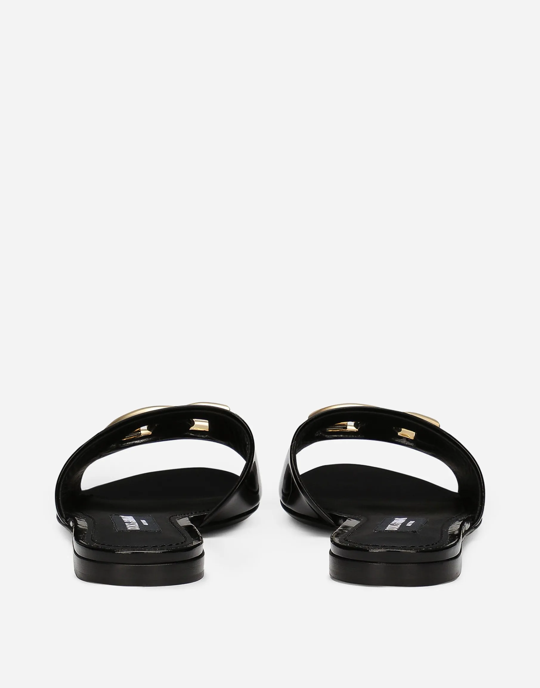 Polished calfskin sliders