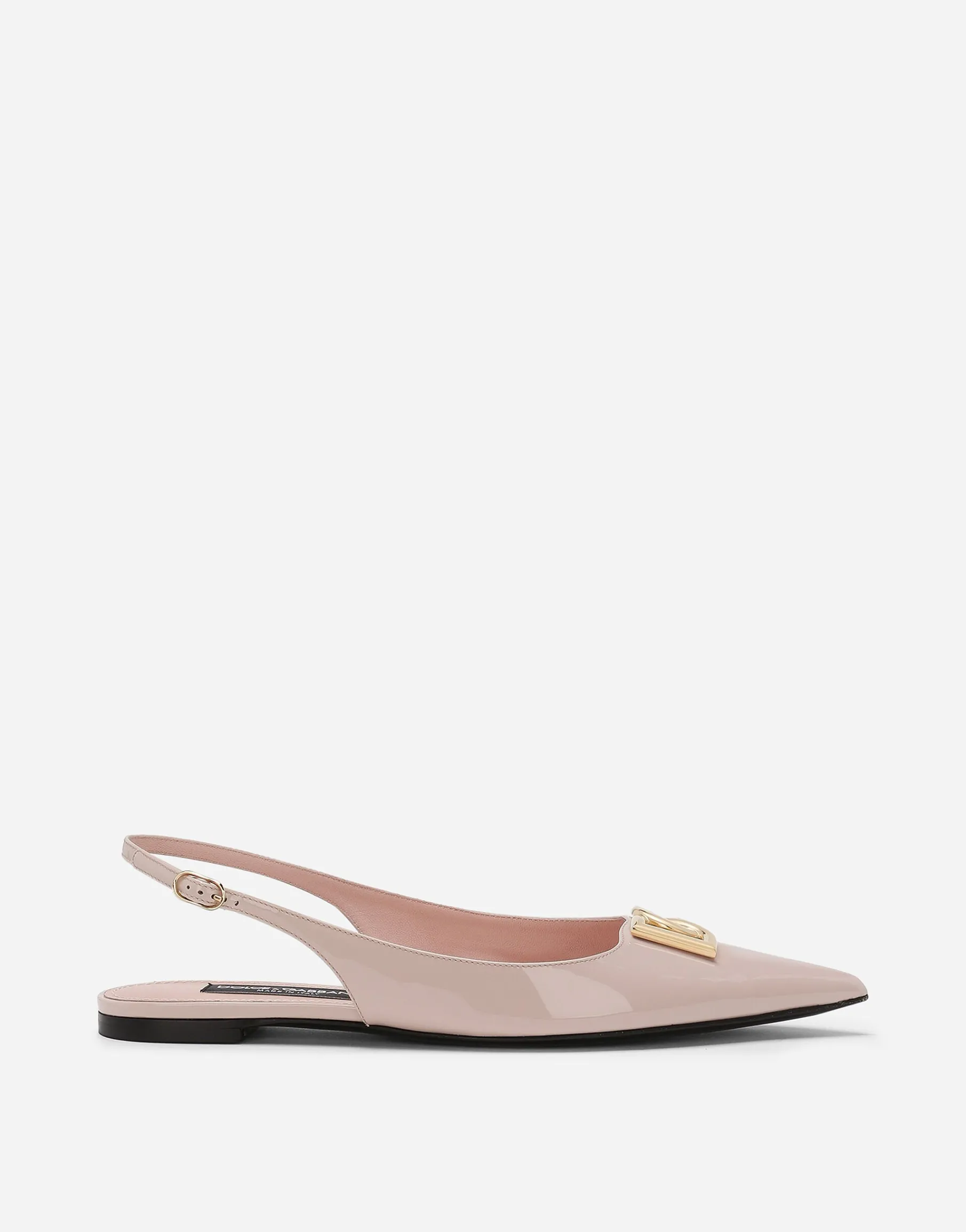 Polished calfskin slingbacks