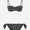 Polka-dot balconette bikini