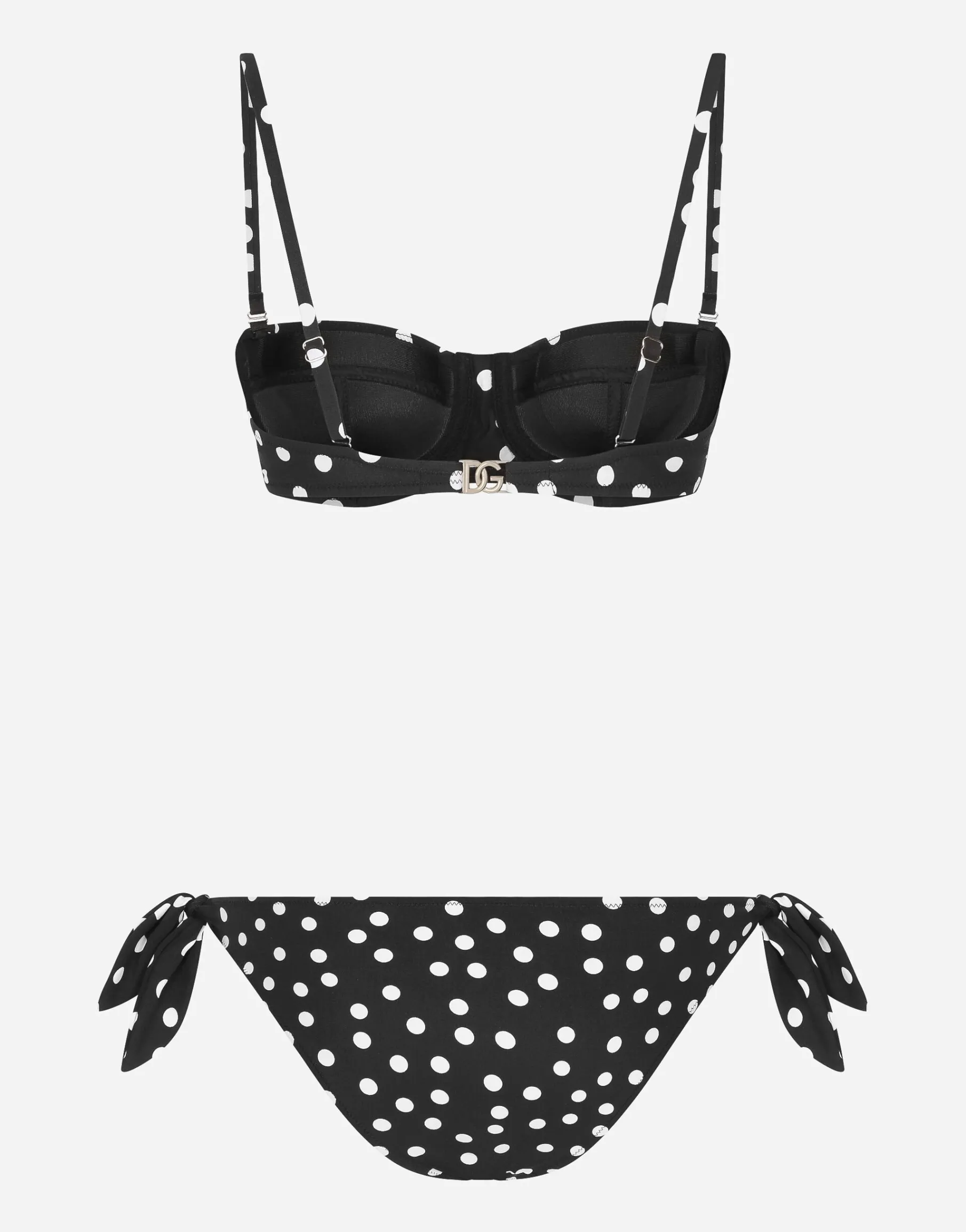 Polka-dot balconette bikini