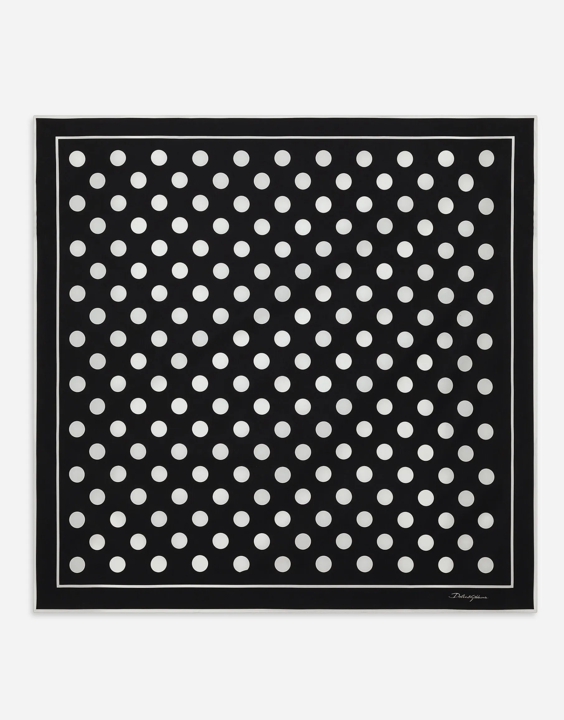 Polka-dot cotton scarf (90x90)