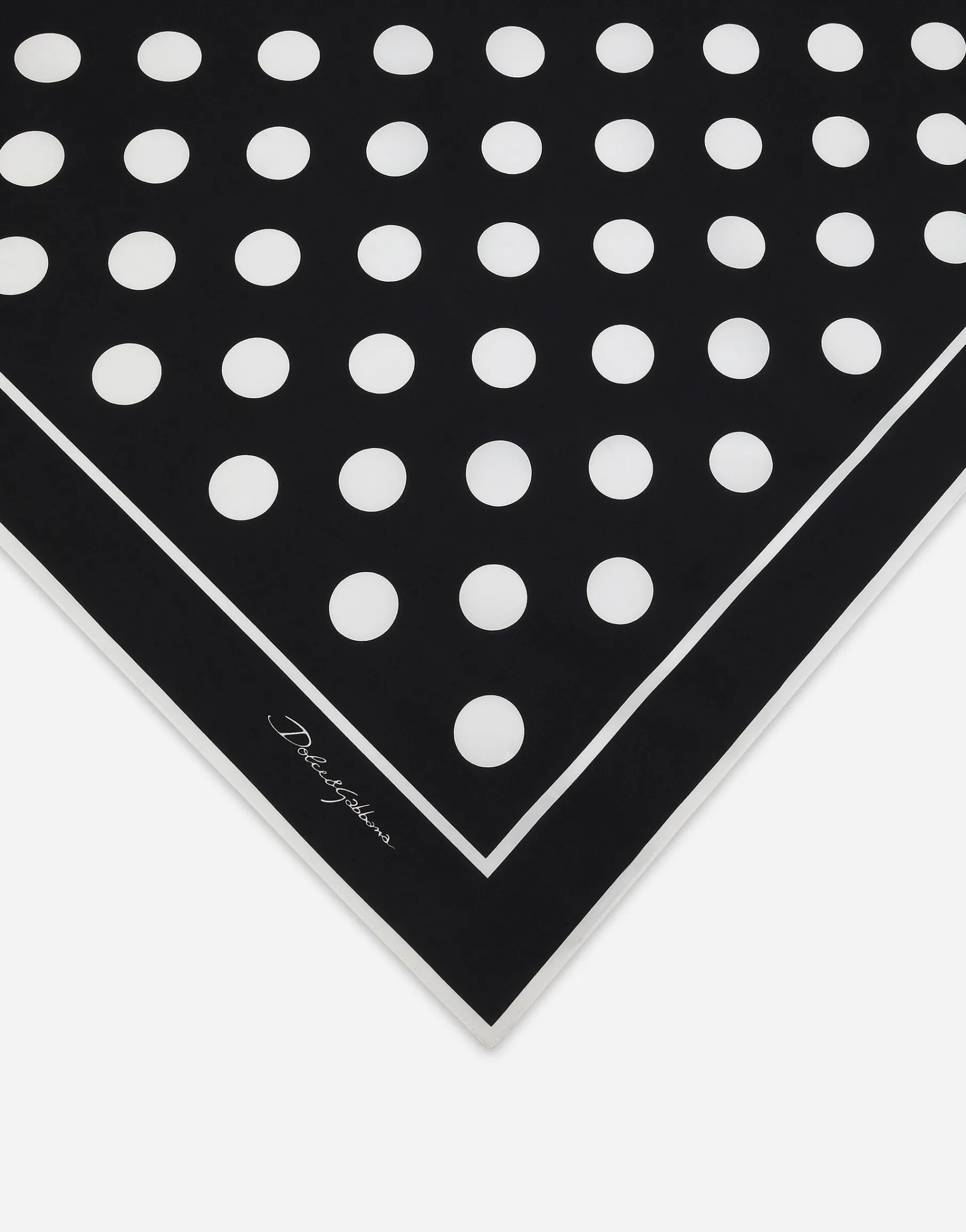 Polka-dot cotton scarf (90x90)