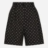 Polka-dot cotton shorts