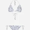 Polka-dot triangle bikini
