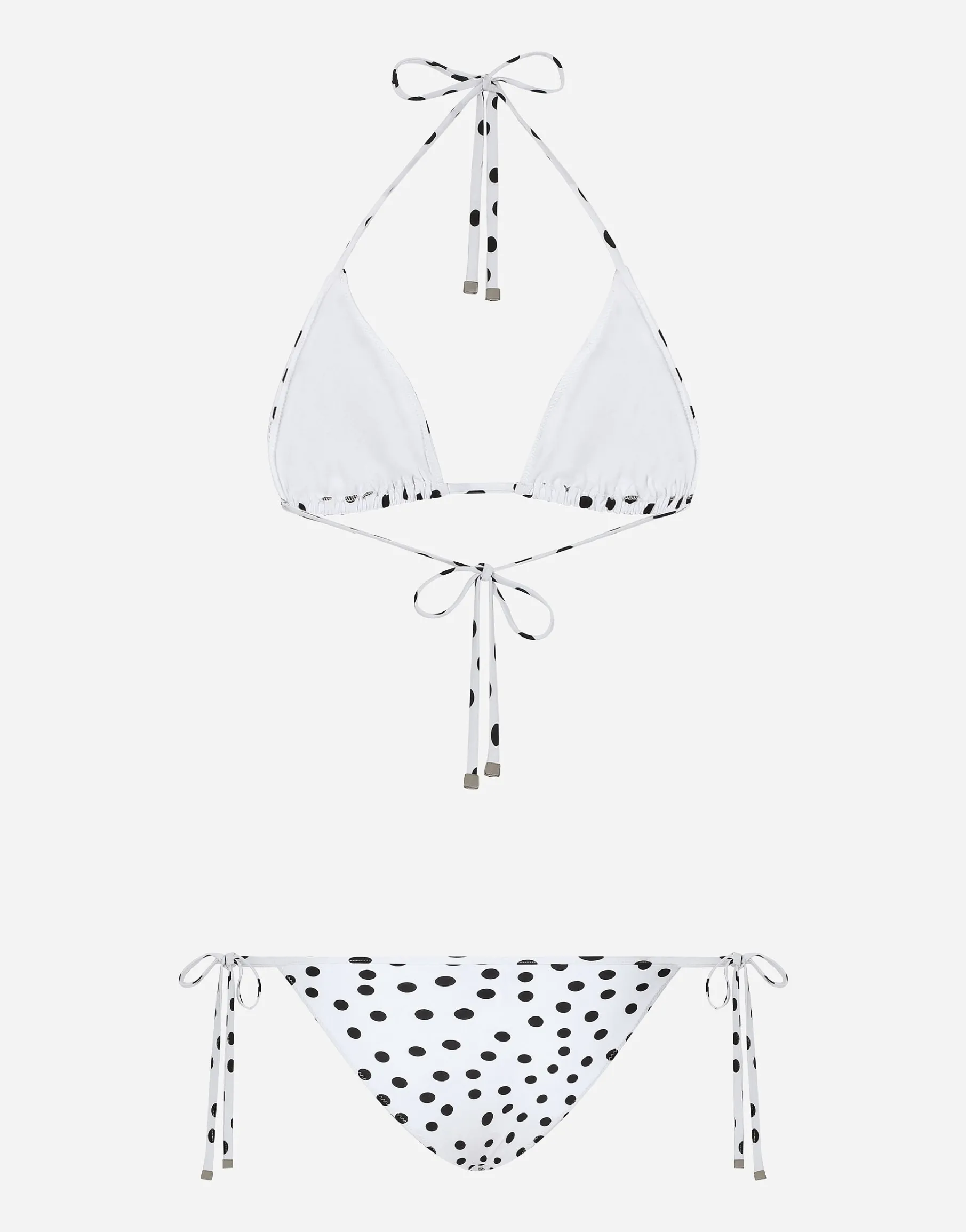 Polka-dot triangle bikini