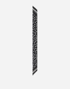 Polka-dot twill headscarf