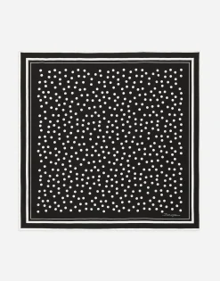 Polka-dot twill scarf (70x70)