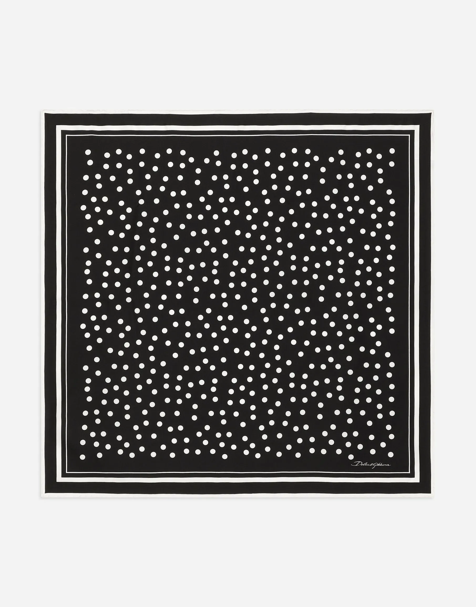 Polka-dot twill scarf (70x70)