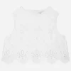 Poplin and broderie anglaise top