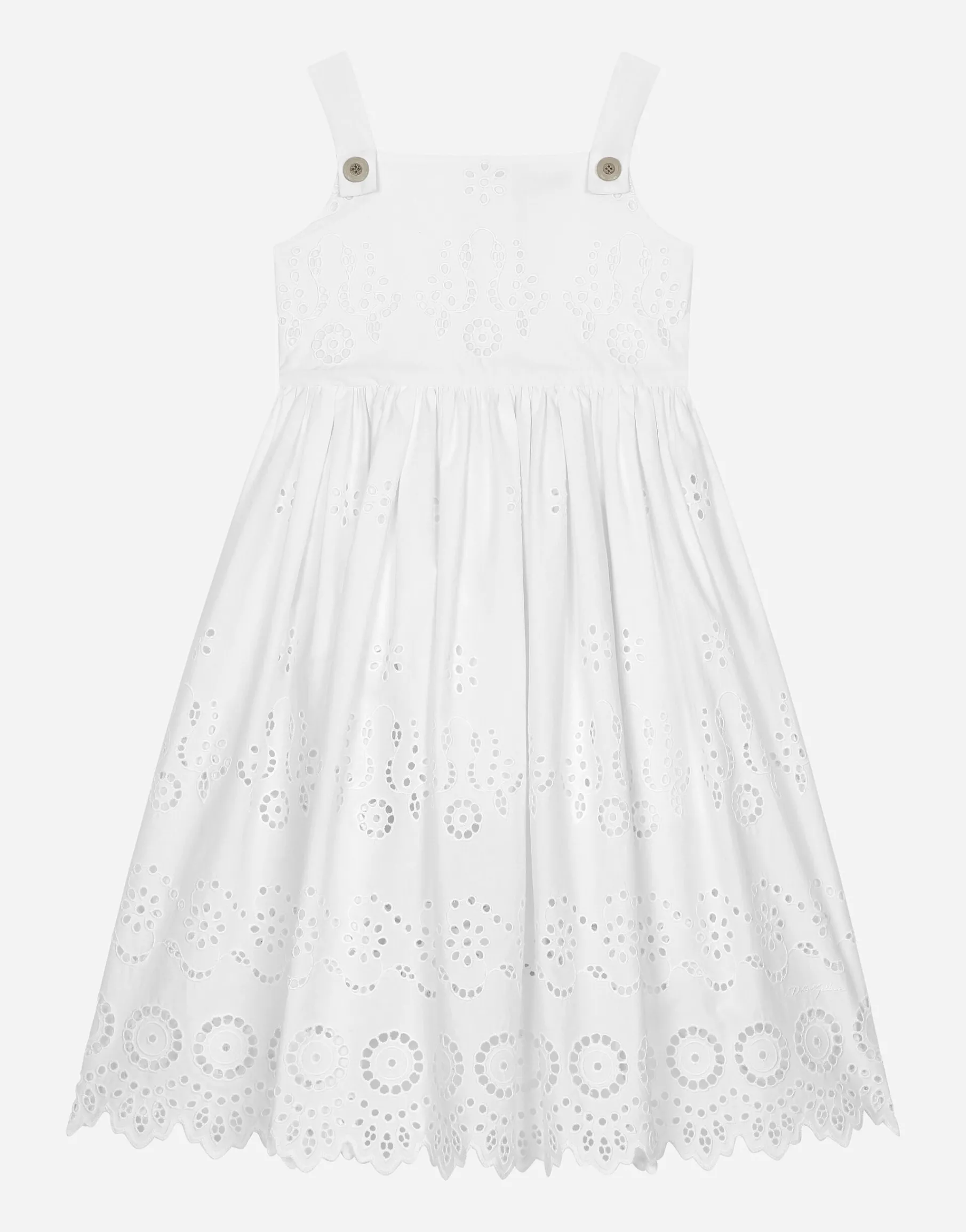 Poplin and broderie anglaise dress