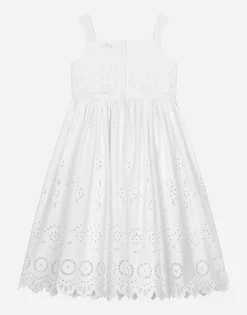 Poplin and broderie anglaise dress