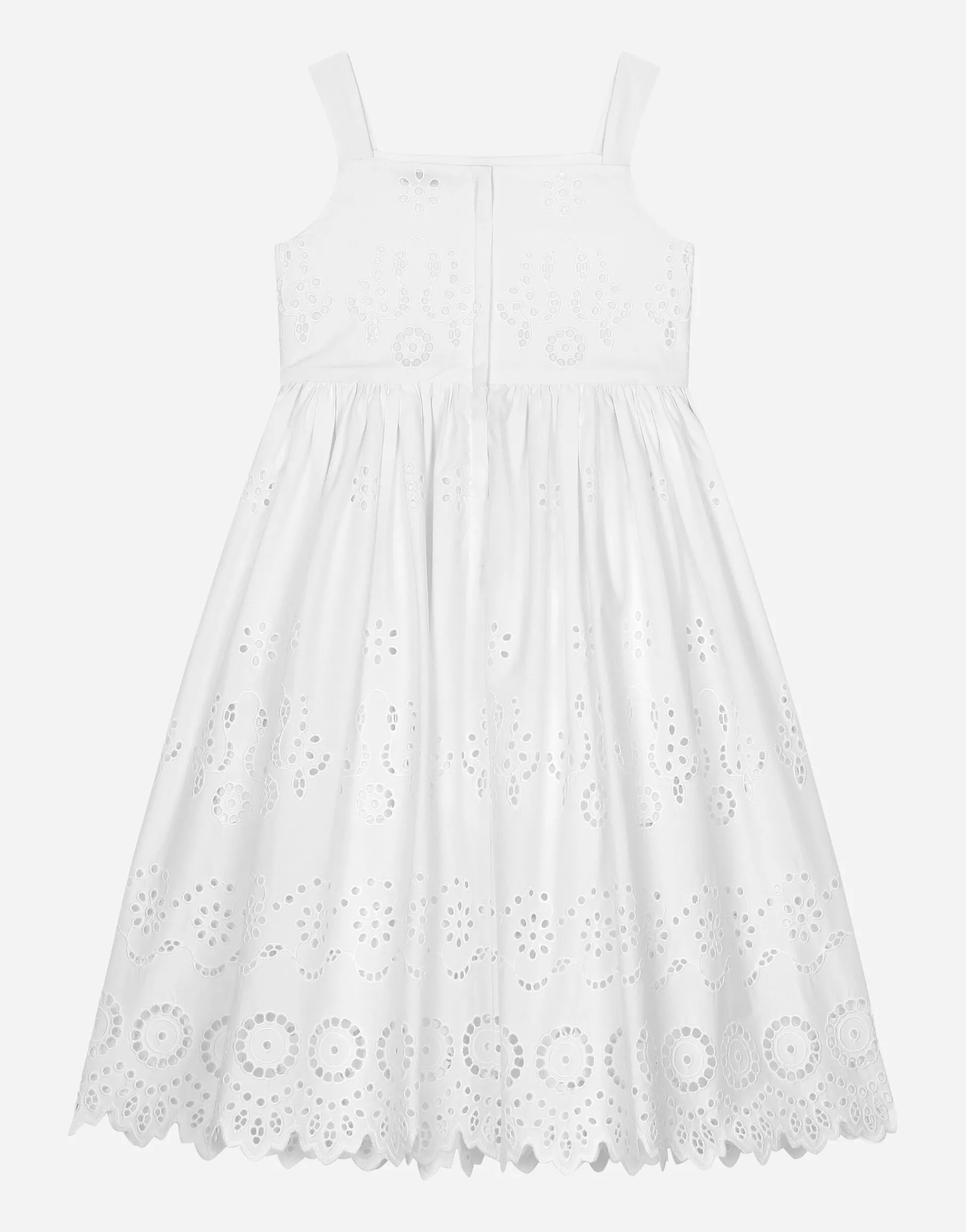 Poplin and broderie anglaise dress