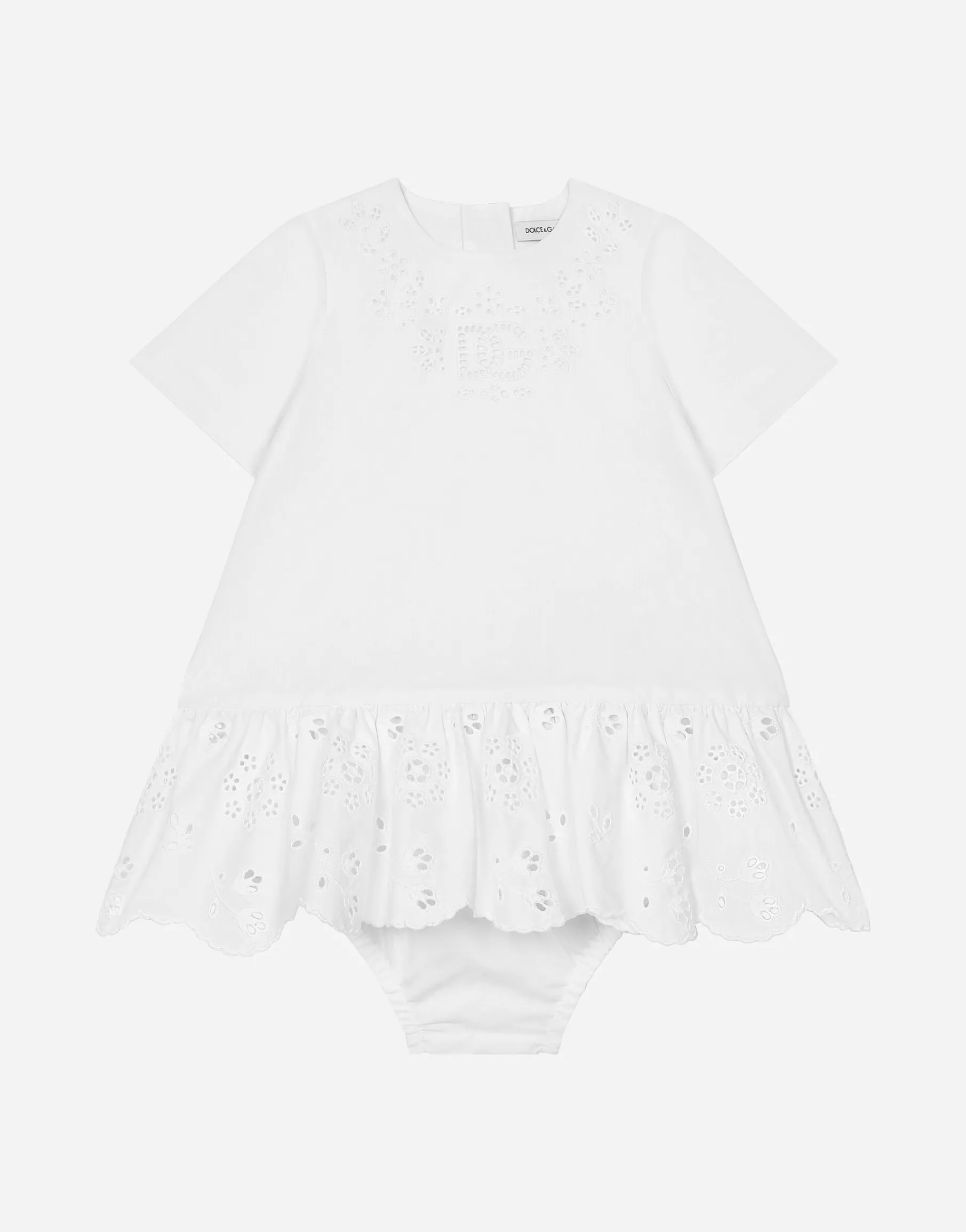 Poplin dress with DG logo