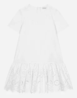 Poplin dress with DG logo