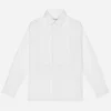 Poplin jacquard tuxedo shirt with DG logo