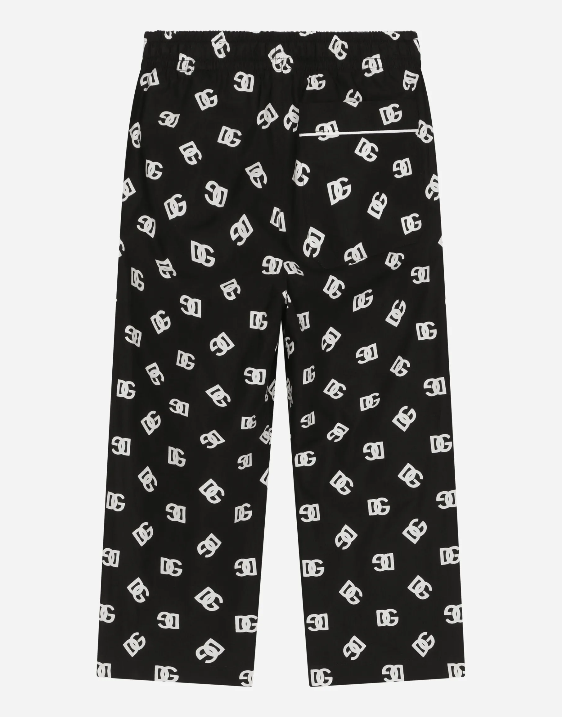 Poplin pajama trousers with DG logo print