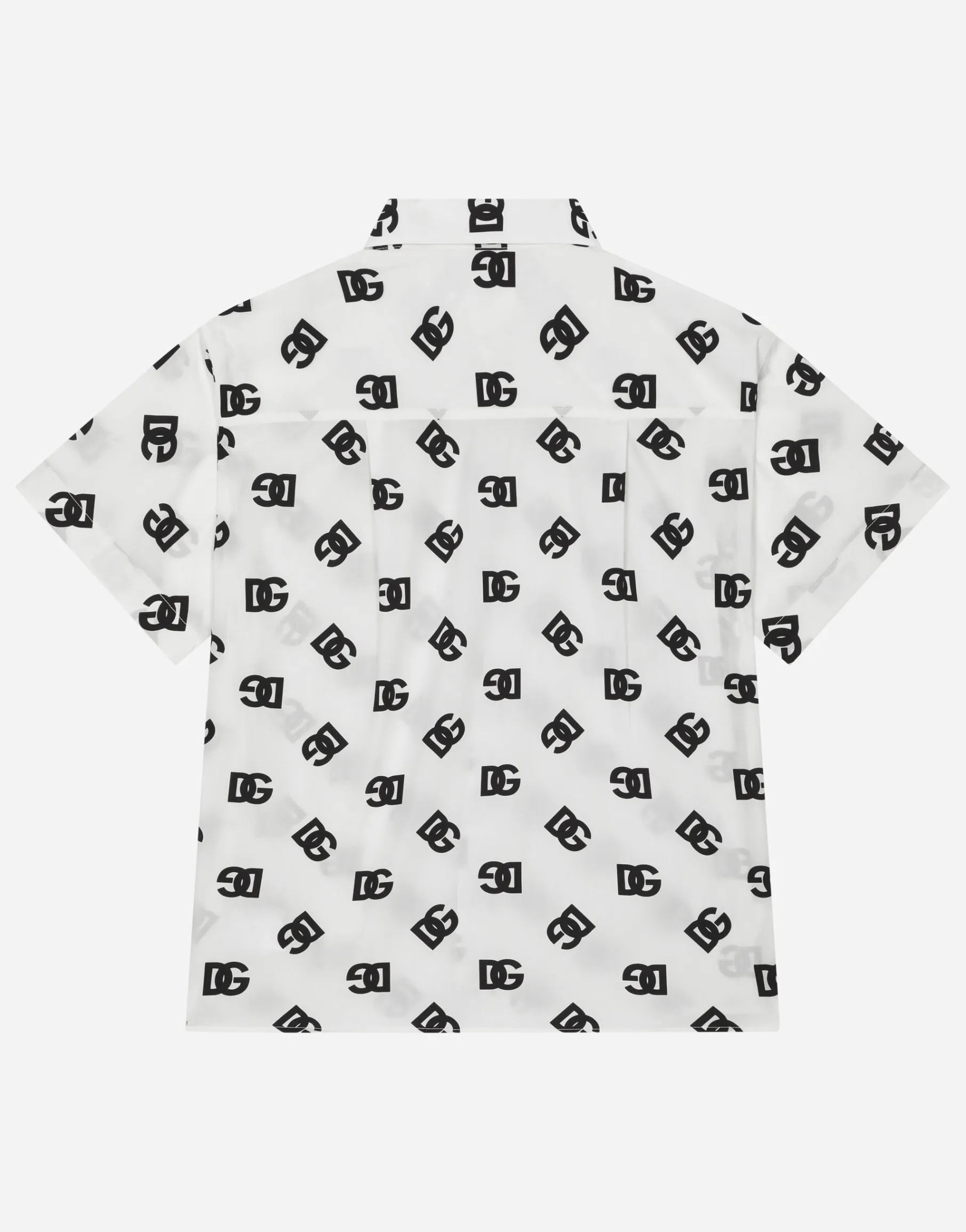Poplin shirt with DG logo print