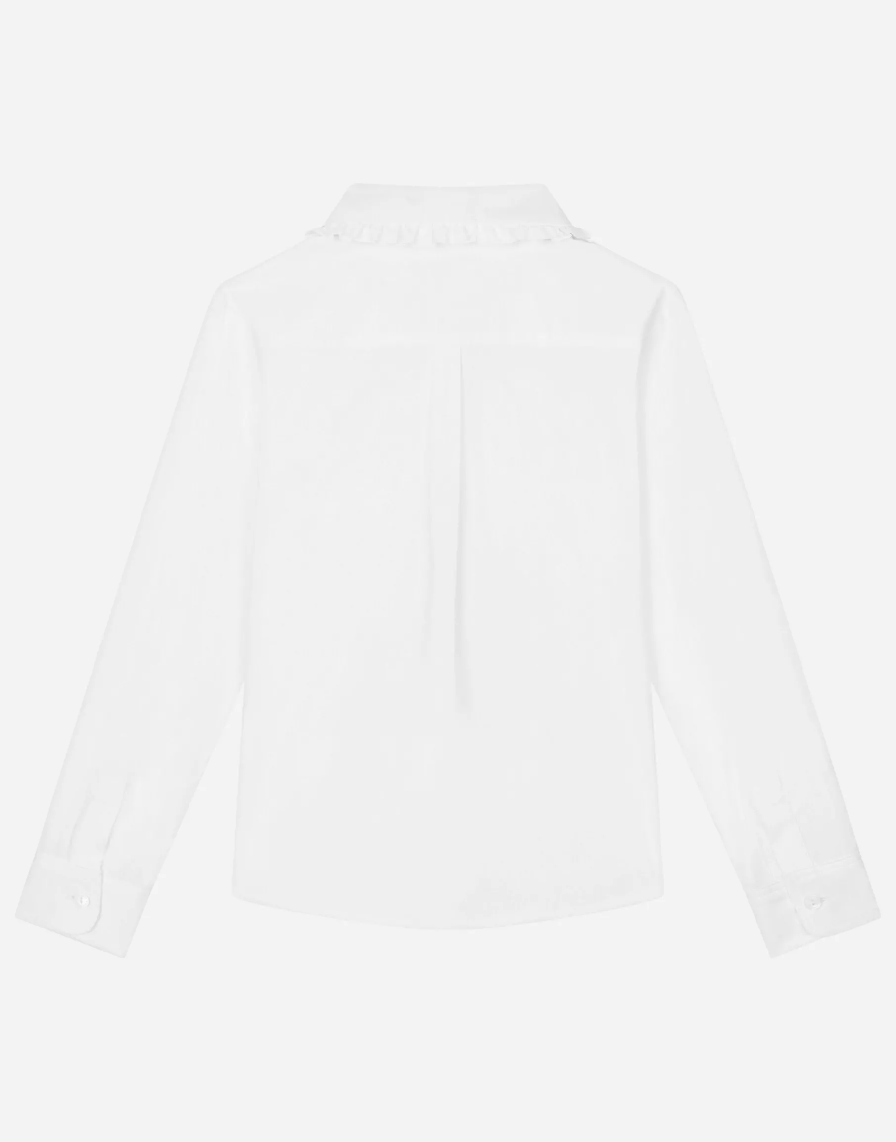 Poplin shirt with embroidered collar