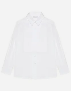 Poplin shirt with shirt-front detail