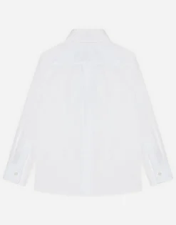 Poplin shirt with shirt-front detail