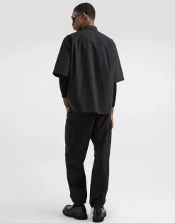 Poplin shirt with tag