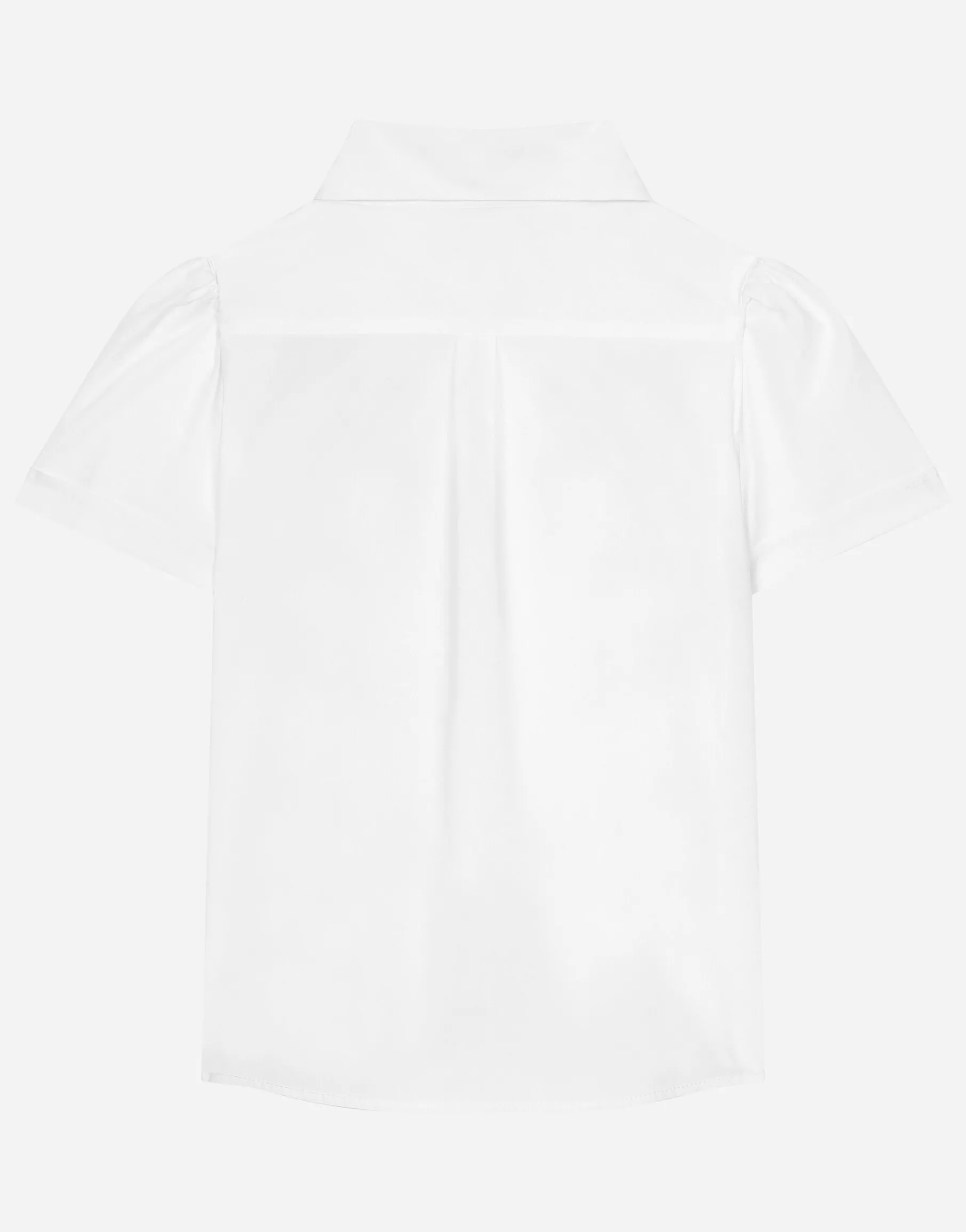 Poplin shirt with tulip detail and Dolce&Gabbana logo