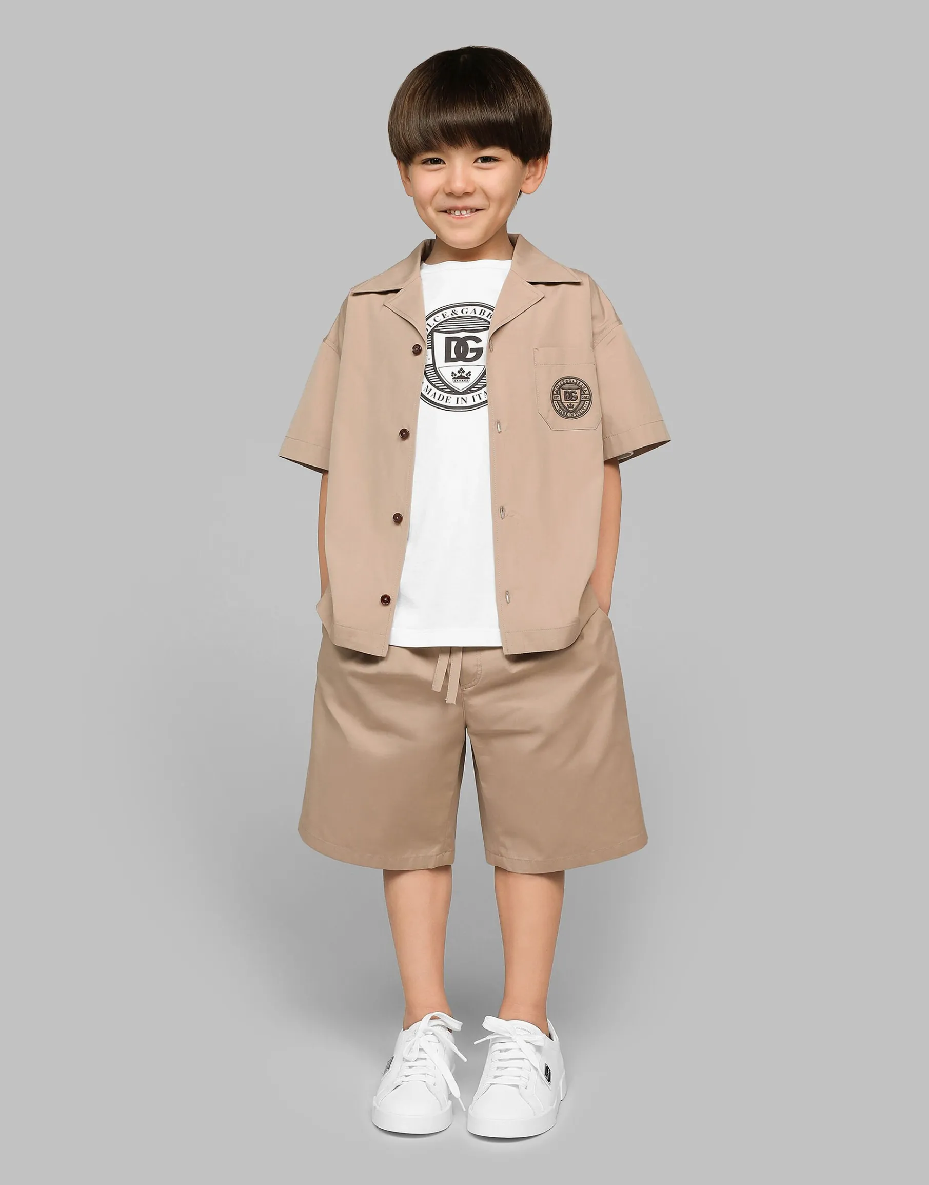 Poplin shorts with DG logo