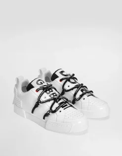 Portofino sneakers in calfskin and patent leather