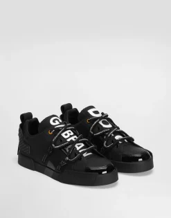 Portofino sneakers in calfskin and patent leather