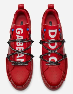 Portofino sneakers in calfskin and patent leather