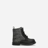 Printed calfskin ankle boots