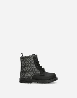 Printed calfskin ankle boots