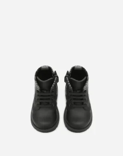 Printed calfskin ankle boots