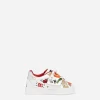 Printed calfskin low-top sneakers