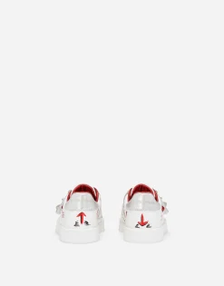 Printed calfskin low-top sneakers