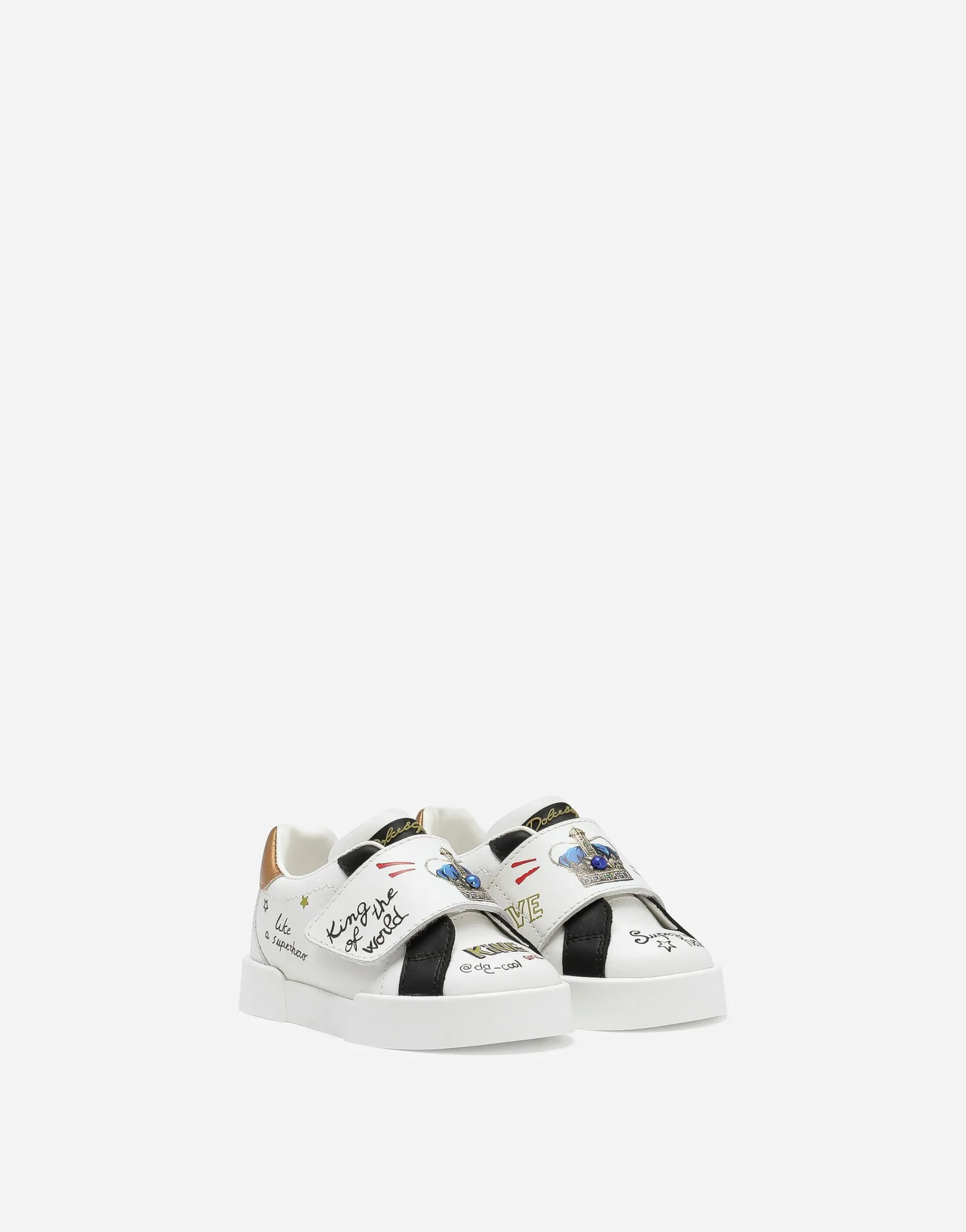 Printed calfskin Portofino sneakers