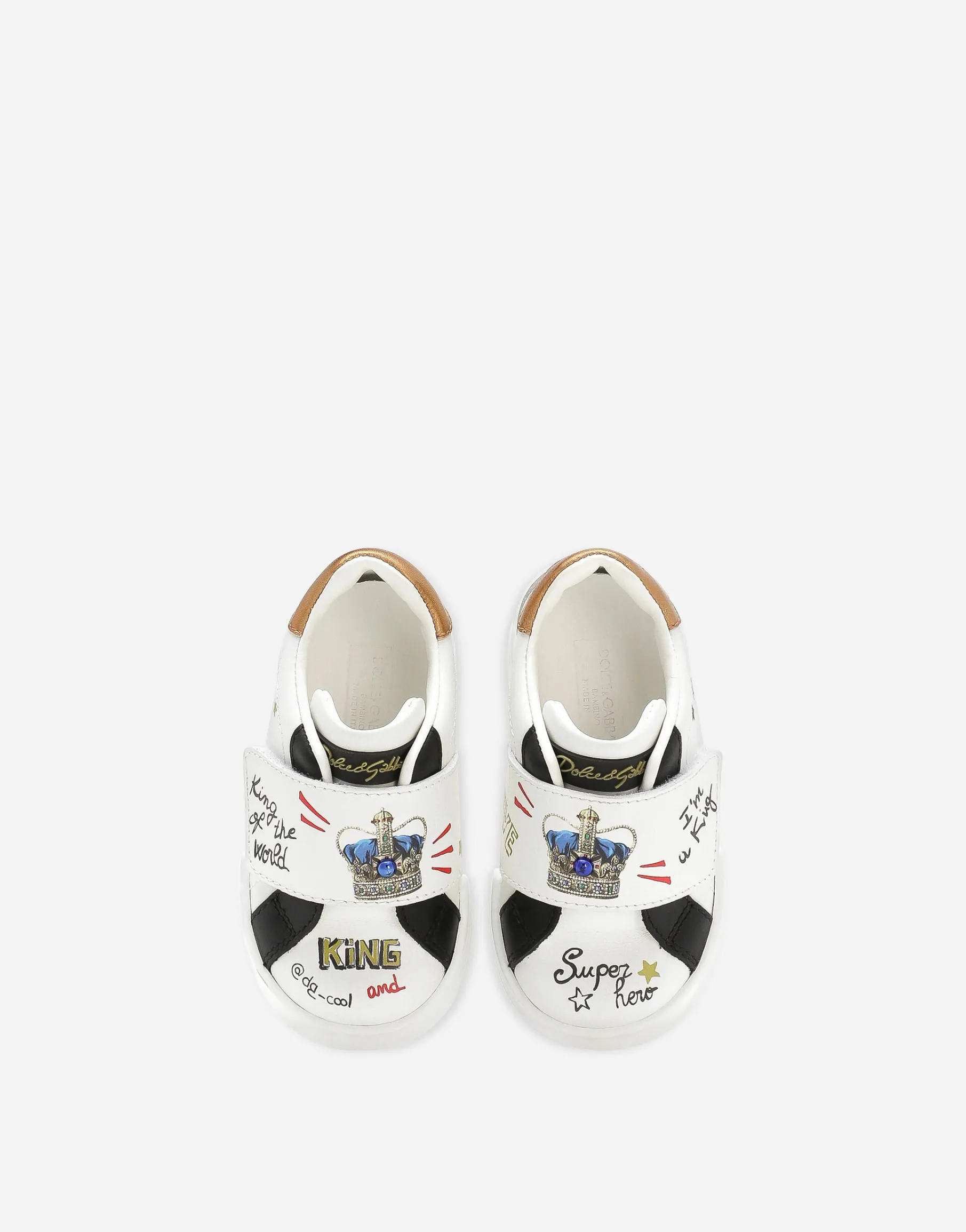 Printed calfskin Portofino sneakers